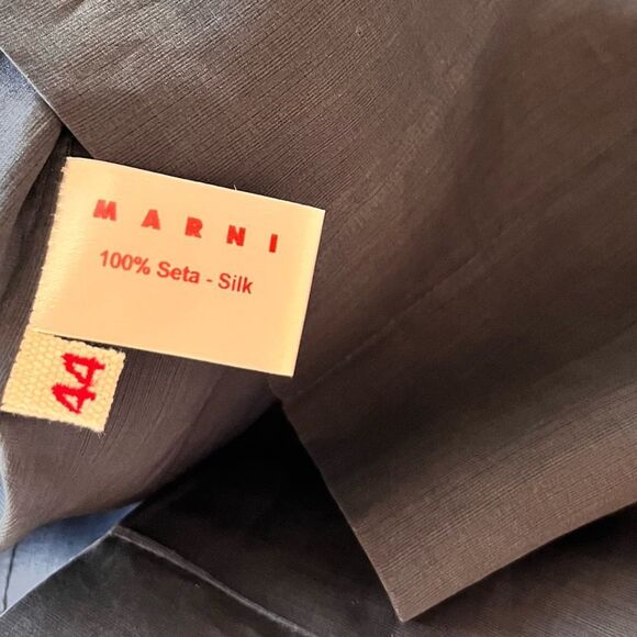 Marni Ruffle Shoulder Silk Tunic Top - Picture 7 of 7